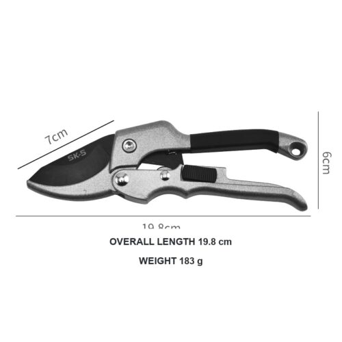 Steel-handle curved pruning shears English product image