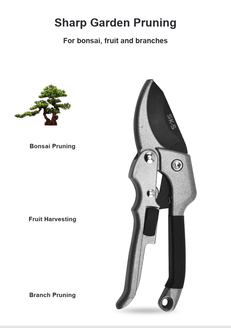 Steel-handle pruning shears English detail 4