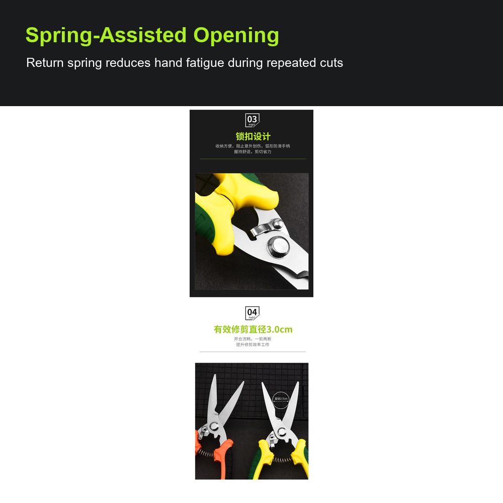 Spring-loaded industrial shears detail 6