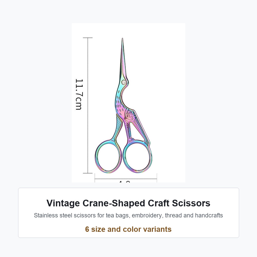 Main 01 Vintage Crane Shaped Craft Scissors