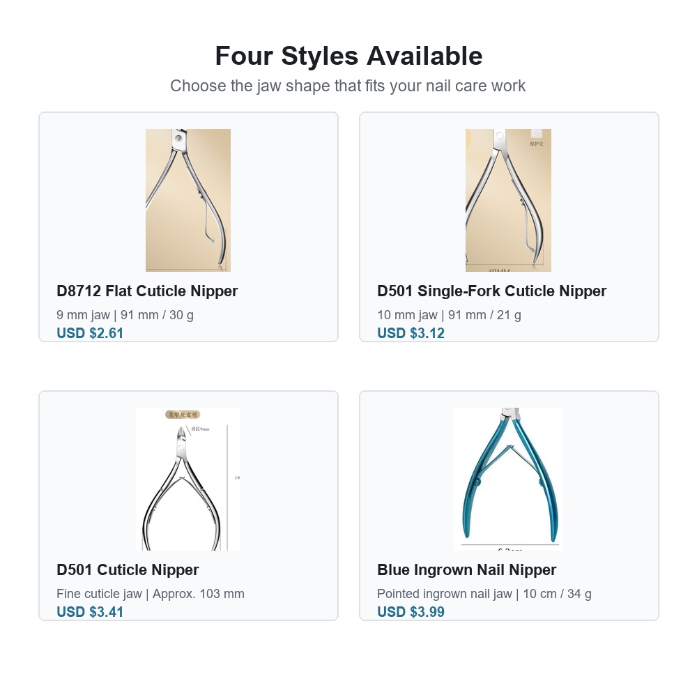Main 02 Four Styles Cuticle Nippers